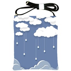 Clouds Rain Paper Raindrops Weather Sky Raining Shoulder Sling Bag