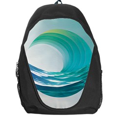 Tsunami Tidal Wave Wave Minimalist Ocean Sea Backpack Bag by uniart180623