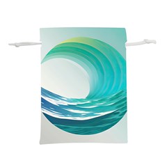 Tsunami Tidal Wave Wave Minimalist Ocean Sea Lightweight Drawstring Pouch (m) by uniart180623