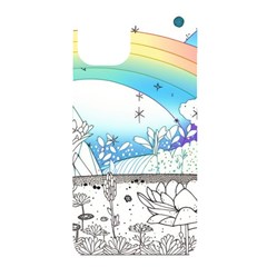 Rainbow Fun Cute Minimal Doodle Drawing Iphone 14 Plus Black Uv Print Case by uniart180623