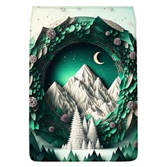 Christmas Wreath Winter Mountains Snow Stars Moon Removable Flap Cover (l) by uniart180623