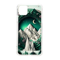 Christmas Wreath Winter Mountains Snow Stars Moon Iphone 11 Pro Max 6 5 Inch Tpu Uv Print Case by uniart180623