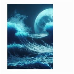 Moonlight High Tide Storm Tsunami Waves Ocean Sea Large Garden Flag (two Sides) by uniart180623