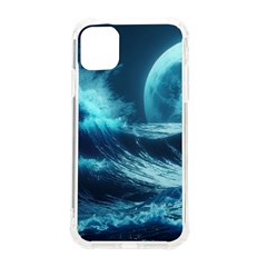 Moonlight High Tide Storm Tsunami Waves Ocean Sea Iphone 11 Tpu Uv Print Case by uniart180623