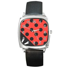 Abstract-bug-cubism-flat-insect Square Metal Watch by Ket1n9