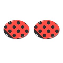 Abstract-bug-cubism-flat-insect Cufflinks (oval) by Ket1n9