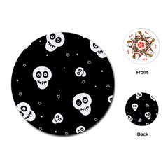 Skull Pattern Playing Cards Single Design (round) by Ket1n9