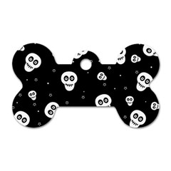 Skull Pattern Dog Tag Bone (two Sides) by Ket1n9