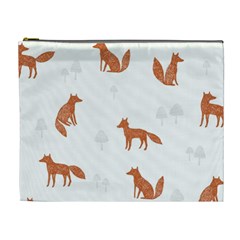 Fox Animal Wild Pattern Cosmetic Bag (xl) by Ket1n9