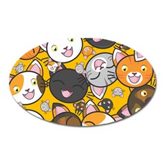 Cats-cute-kitty-kitties-kitten Oval Magnet by Ket1n9