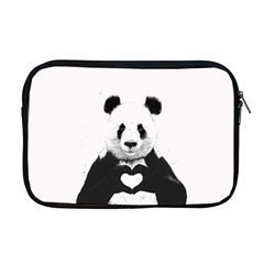 Panda Love Heart Apple Macbook Pro 17  Zipper Case by Ket1n9