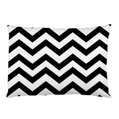 Black And White Chevron Pillow Case (two Sides) by Ket1n9