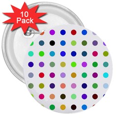 Circle Pattern(1) 3  Buttons (10 Pack)  by Ket1n9