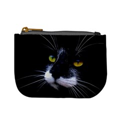 Face Black Cat Mini Coin Purse by Ket1n9