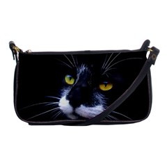 Face Black Cat Shoulder Clutch Bag by Ket1n9