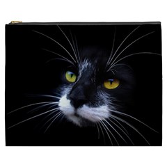 Face Black Cat Cosmetic Bag (xxxl) by Ket1n9