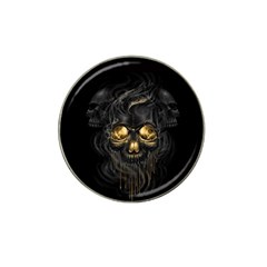 Art Fiction Black Skeletons Skull Smoke Hat Clip Ball Marker (4 Pack) by Ket1n9