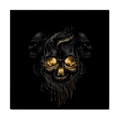 Art Fiction Black Skeletons Skull Smoke Face Towel by Ket1n9