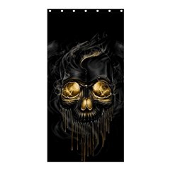 Art Fiction Black Skeletons Skull Smoke Shower Curtain 36  X 72  (stall)  by Ket1n9