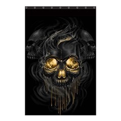 Art Fiction Black Skeletons Skull Smoke Shower Curtain 48  X 72  (small)  by Ket1n9