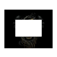 Art Fiction Black Skeletons Skull Smoke White Tabletop Photo Frame 4 x6  by Ket1n9