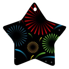 Fireworks With Star Vector Ornament (star) by Ket1n9