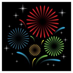 Fireworks With Star Vector Lightweight Scarf  by Ket1n9