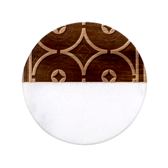 Toraja Pattern Ne limbongan Classic Marble Wood Coaster (round) 