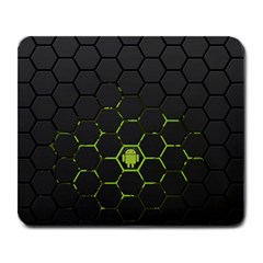 Green Android Honeycomb Gree Large Mousepad by Ket1n9