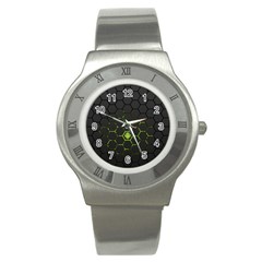 Green Android Honeycomb Gree Stainless Steel Watch by Ket1n9