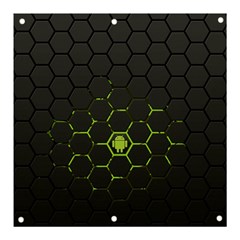 Green Android Honeycomb Gree Banner And Sign 3  X 3  by Ket1n9