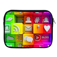 Colorful 3d Social Media Apple Ipad 2/3/4 Zipper Cases by Ket1n9