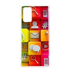 Colorful 3d Social Media Samsung Galaxy Note 20 Tpu Uv Case by Ket1n9