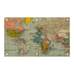 Vintage World Map Banner And Sign 5  X 3  by Ket1n9