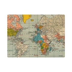 Vintage World Map Premium Plush Fleece Blanket (mini) by Ket1n9