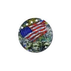 Usa United States Of America Images Independence Day Golf Ball Marker by Ket1n9