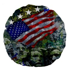 Usa United States Of America Images Independence Day Large 18  Premium Flano Round Cushions by Ket1n9