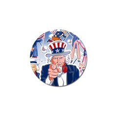United States Of America Images Independence Day Golf Ball Marker by Ket1n9