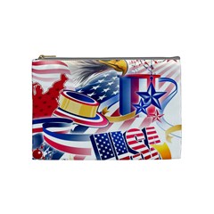 United States Of America Usa  Images Independence Day Cosmetic Bag (medium)
