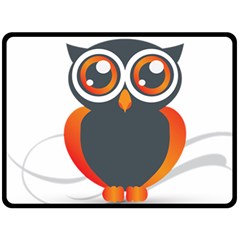 Owl Logo Two Sides Fleece Blanket (large) by Ket1n9