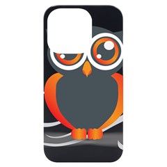 Owl Logo Iphone 14 Pro Black Uv Print Case by Ket1n9