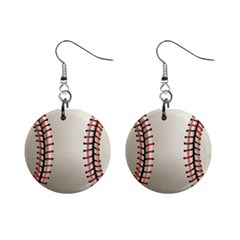 Baseball Mini Button Earrings by Ket1n9