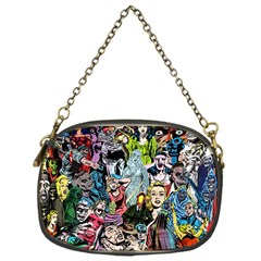 Vintage Horror Collage Pattern Chain Purse (one Side) by Ket1n9