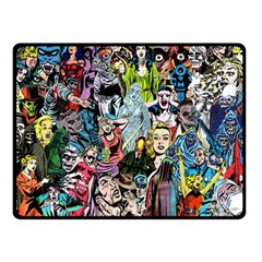 Vintage Horror Collage Pattern Two Sides Fleece Blanket (small) by Ket1n9