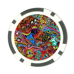 Art Color Dark Detail Monsters Psychedelic Poker Chip Card Guard by Ket1n9