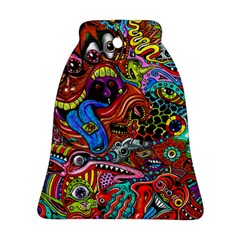 Art Color Dark Detail Monsters Psychedelic Bell Ornament (two Sides) by Ket1n9