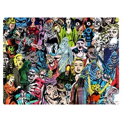 Vintage Horror Collage Pattern Two Sides Premium Plush Fleece Blanket (extra Small) by Ket1n9