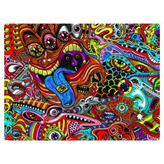 Art Color Dark Detail Monsters Psychedelic Premium Plush Fleece Blanket (extra Small) by Ket1n9