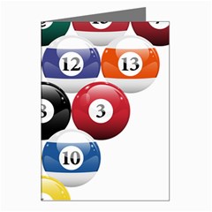 Racked Billiard Pool Balls Greeting Cards (Pkg of 8)