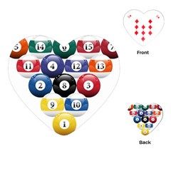 Racked Billiard Pool Balls Playing Cards Single Design (Heart)